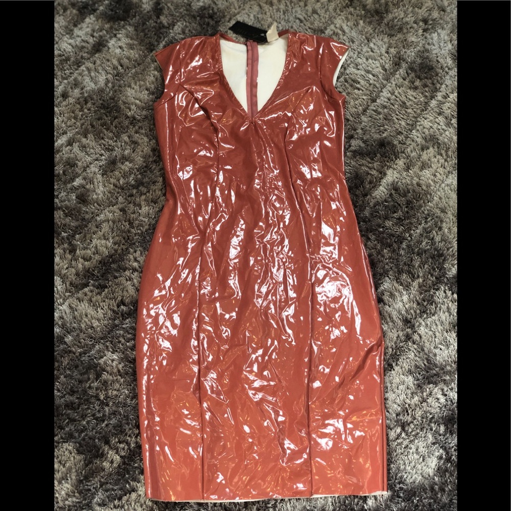 Pink spandex form fitting dress
